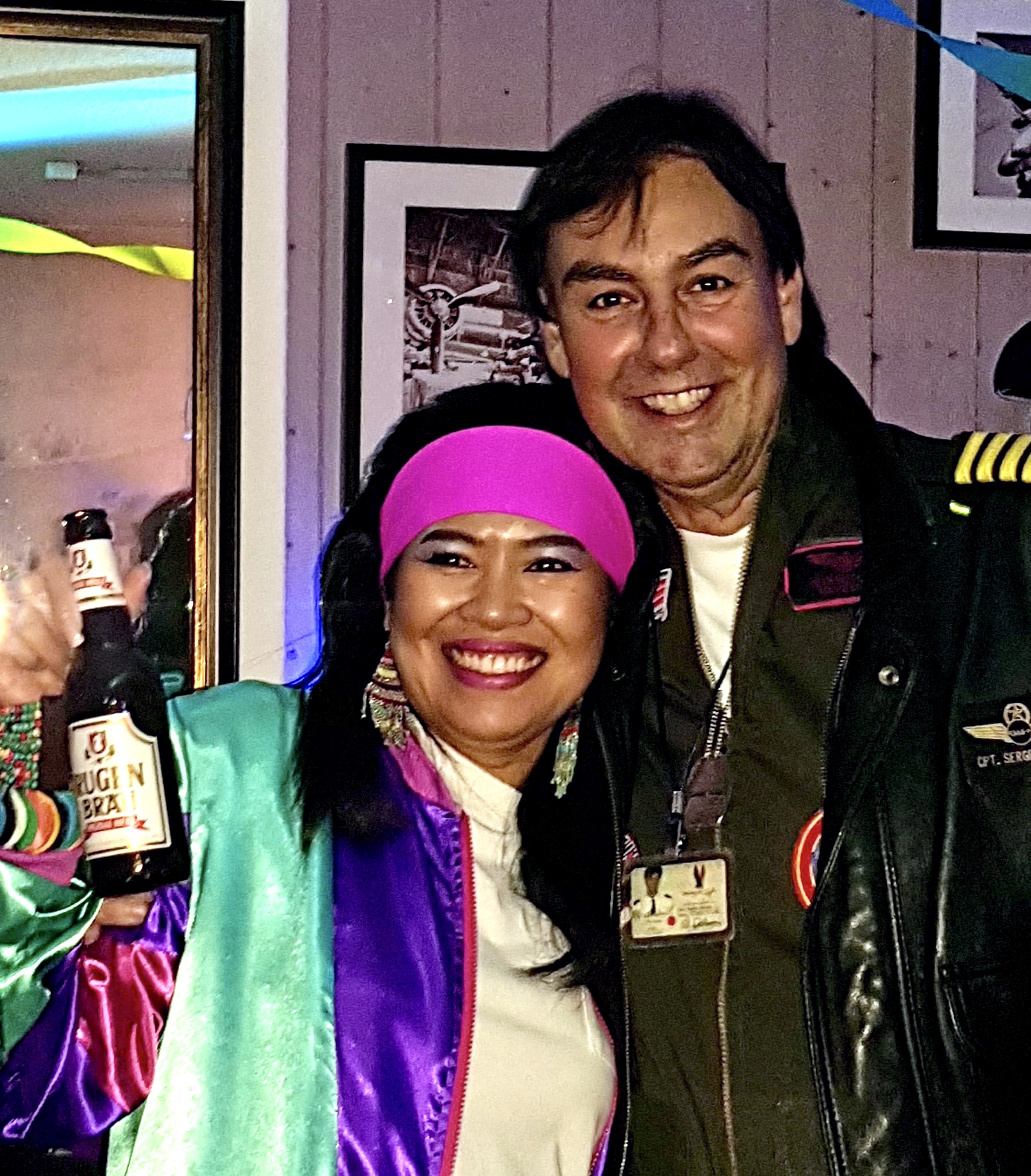 Detail of cockpit-inspired bar styling